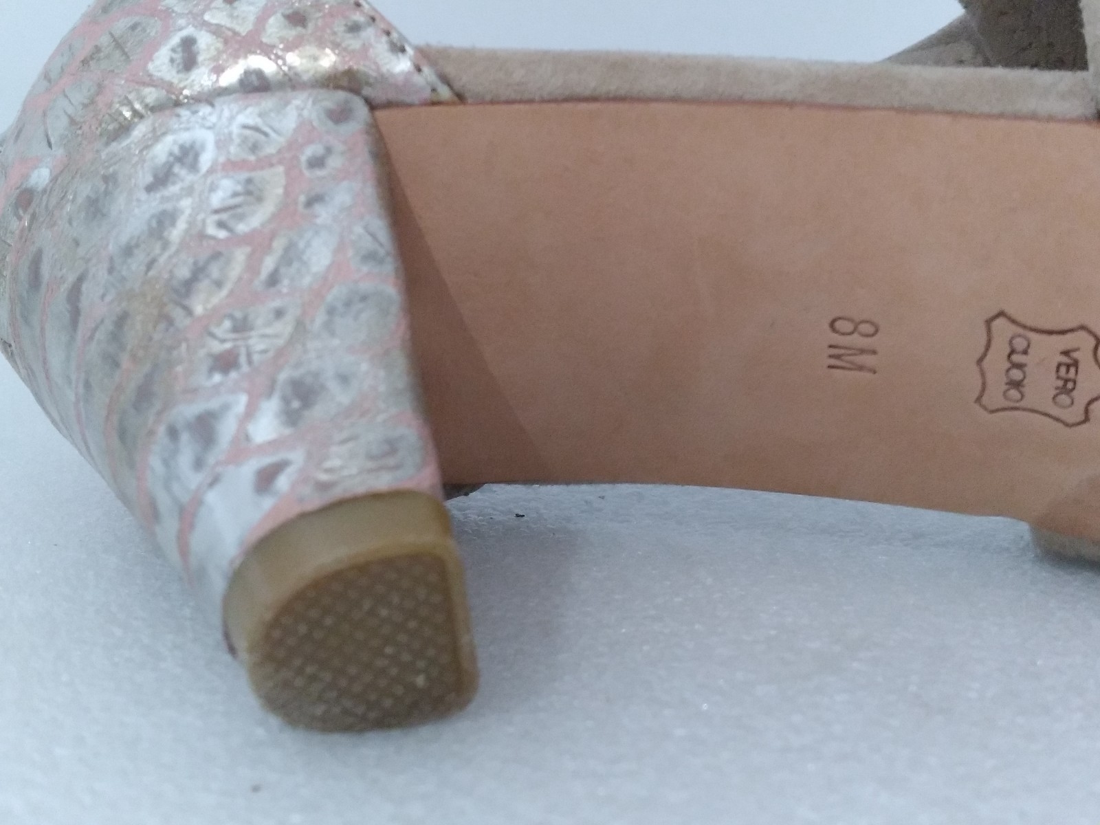 DONALD J PLINER Women’s Vida Covered Zipper Heel Strappy Sandal Size 8M EUC