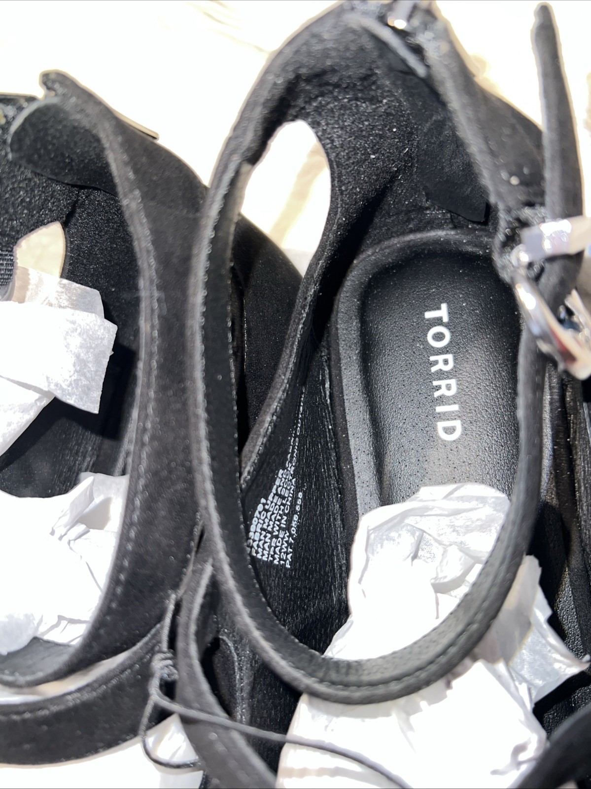 Torrid Black Pointed Toe Flats Size 12 Wide Slip On Faux Suede Brand New