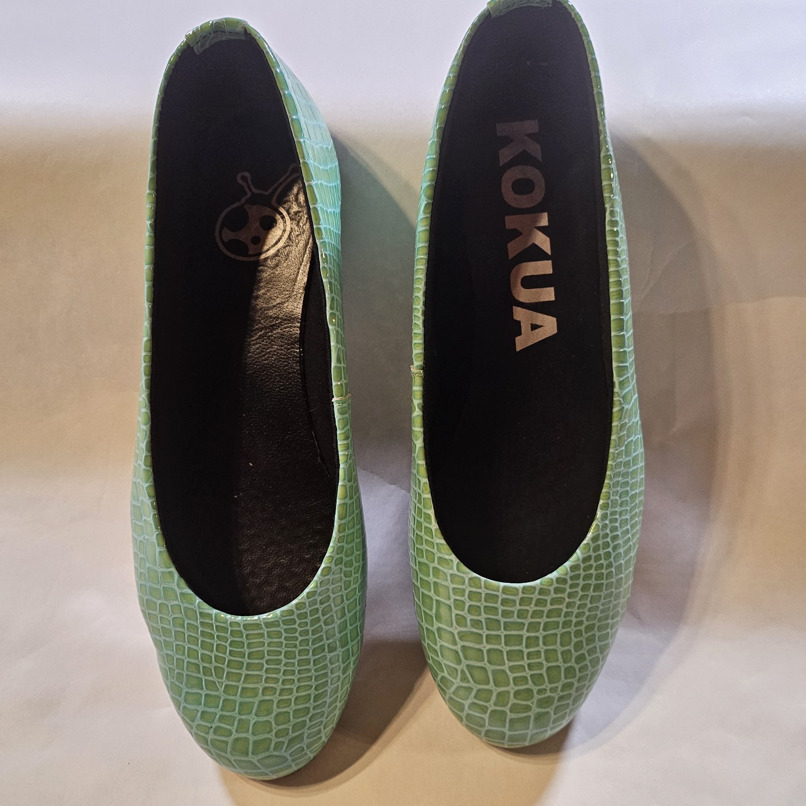 Kokua Turquoise Ballet Flats SZ 40/8.5 Made In Barcelona Spain Casual Workwear