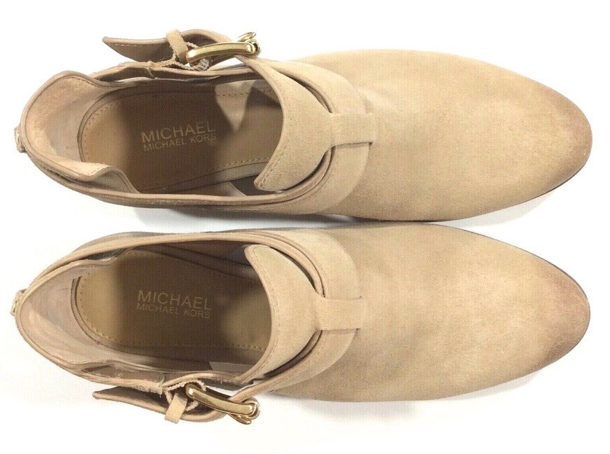 NEW MICHAEL KORS 6M Women’s Mercer Buckled Leather Low Heel Ankle Boots $429