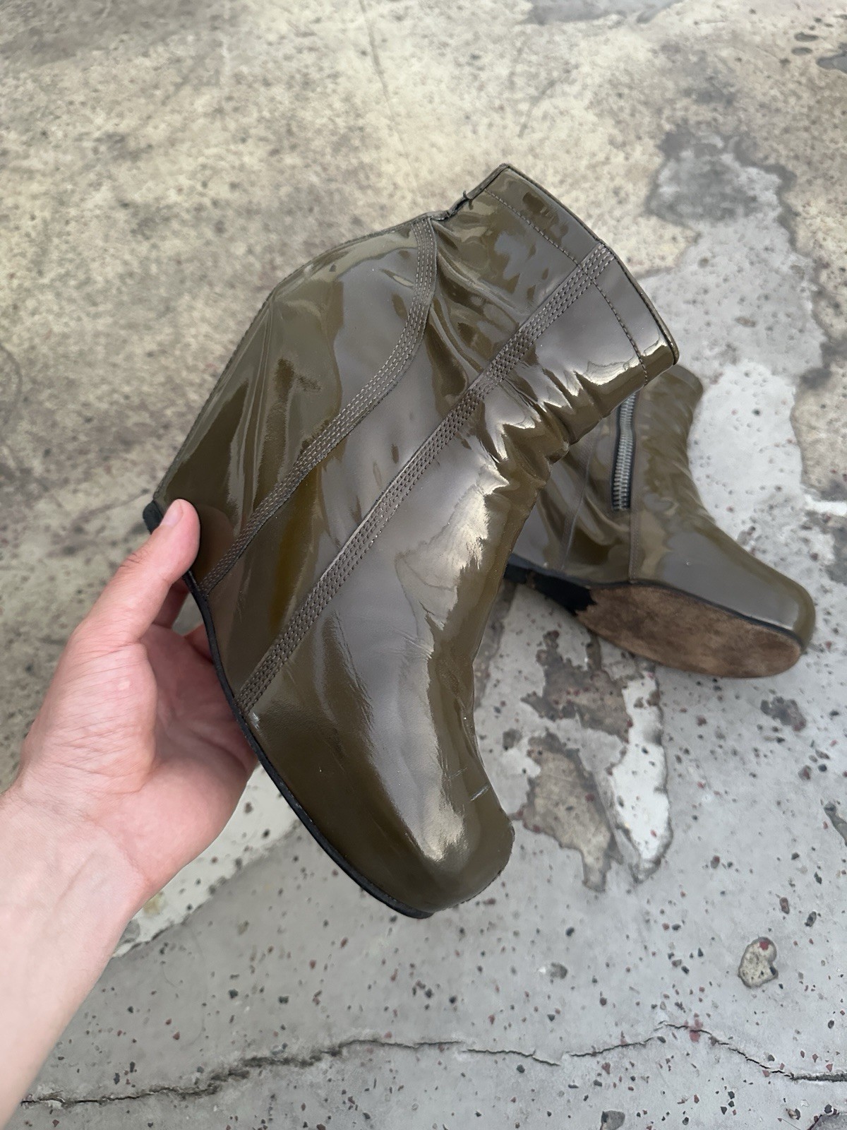 Rick Owens Wedge Ankle Boots