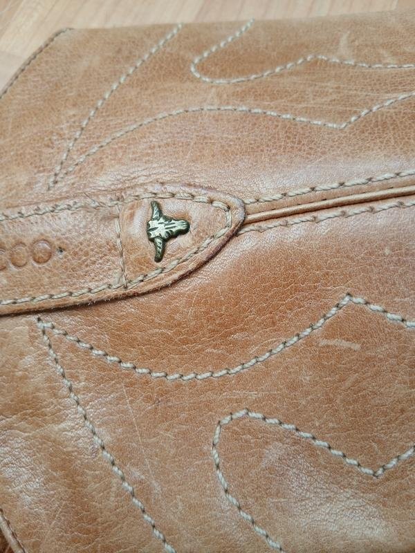 women ecco boots orange leather 34