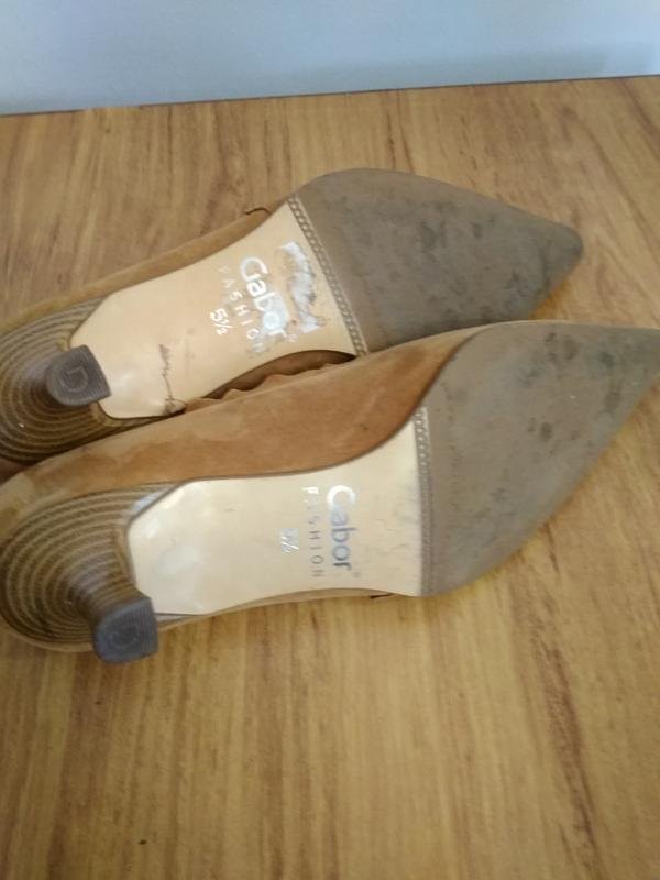 Women Gabor heels orange suede 38 #7TYG