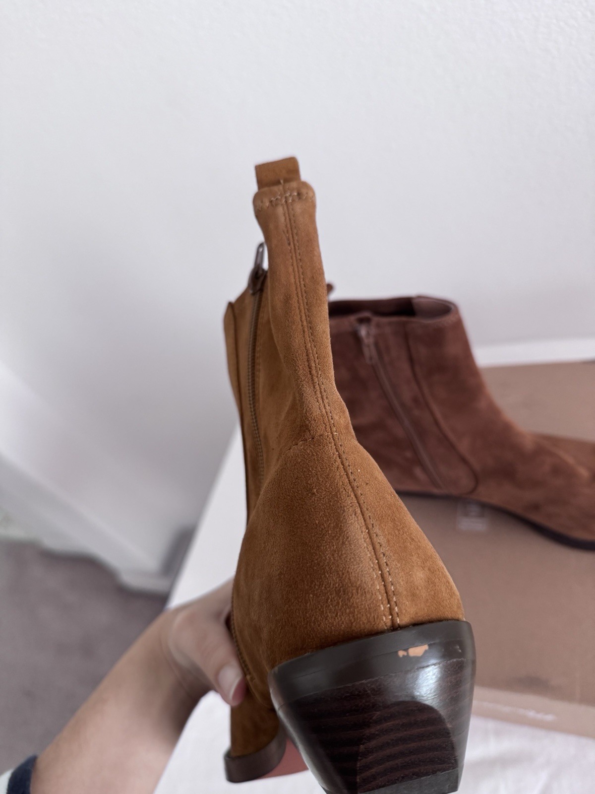 New Madewell The Idris Ankle Boot In Suede Size 9.5