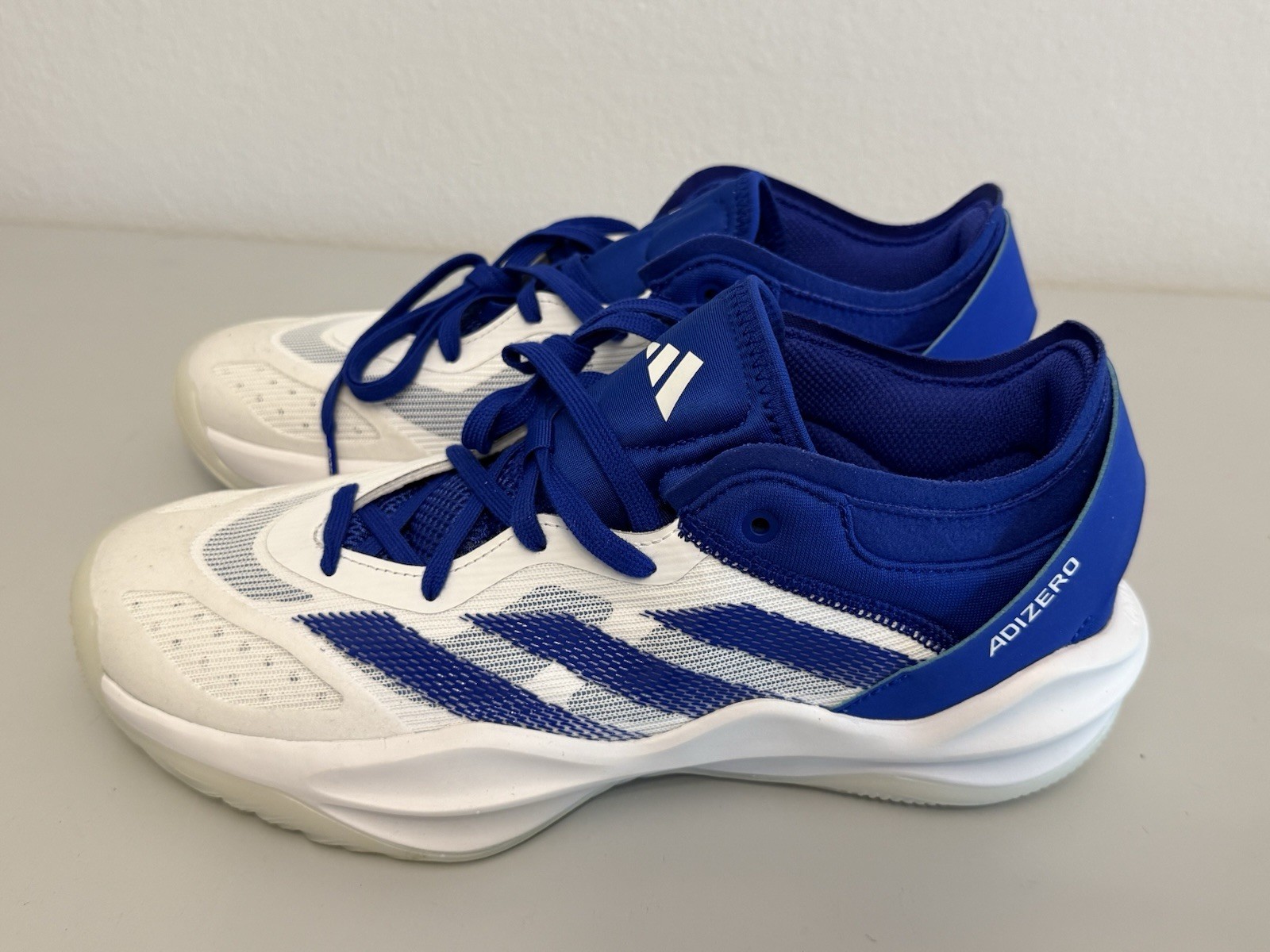 adidas Adizero Select 2.0 Low Top Lace-Up Athletic Sneaker White/Blue 2024