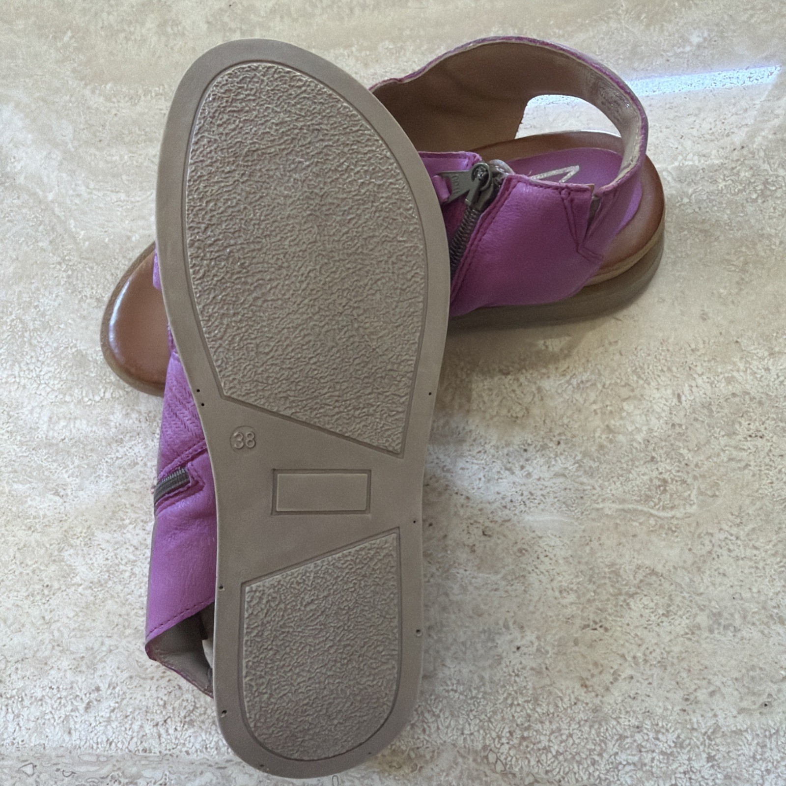 Miz Mooz Leather Sandals Fuchsia Pink size 38