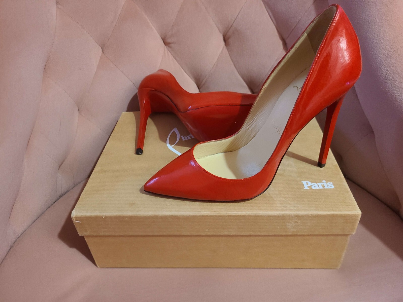 Christian Louboutin Red So Kate 120 dyed red patent leather US size 6.5