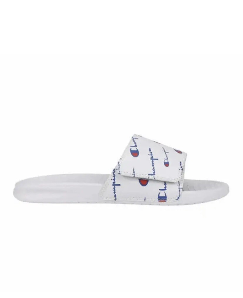 Champion Unisex Open-Toe Logo Slide Sandals – White Women Sz 6 Boys Sz 4