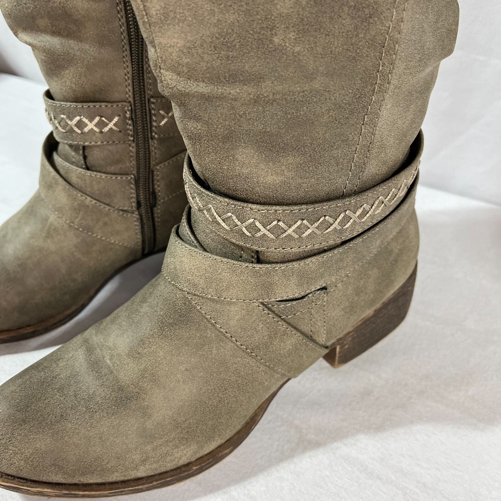 Women’s Rampage Knee High Tall Riding Boot, Size 9M, Brownish Gray
