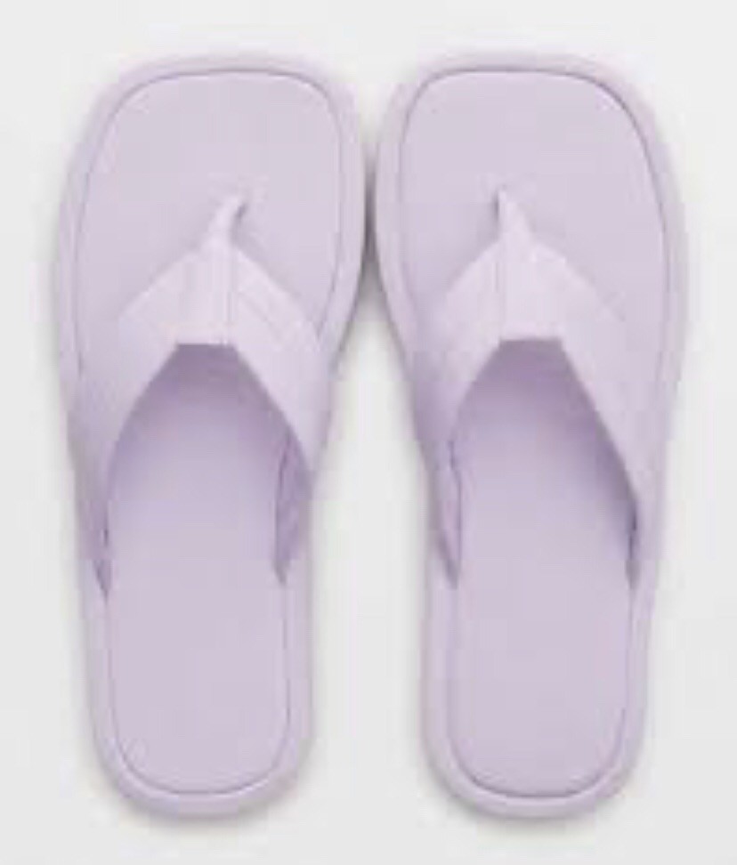 NWT Aerie Square Toe Flip Flop Denim Size 9