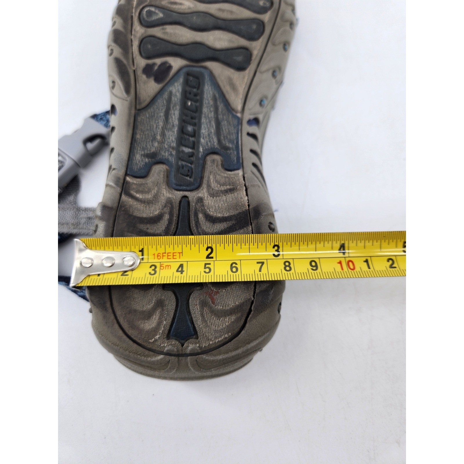 Skechers Reggae Positive Space Strappy Athletic Sandals Womens 9 Blue Buckle