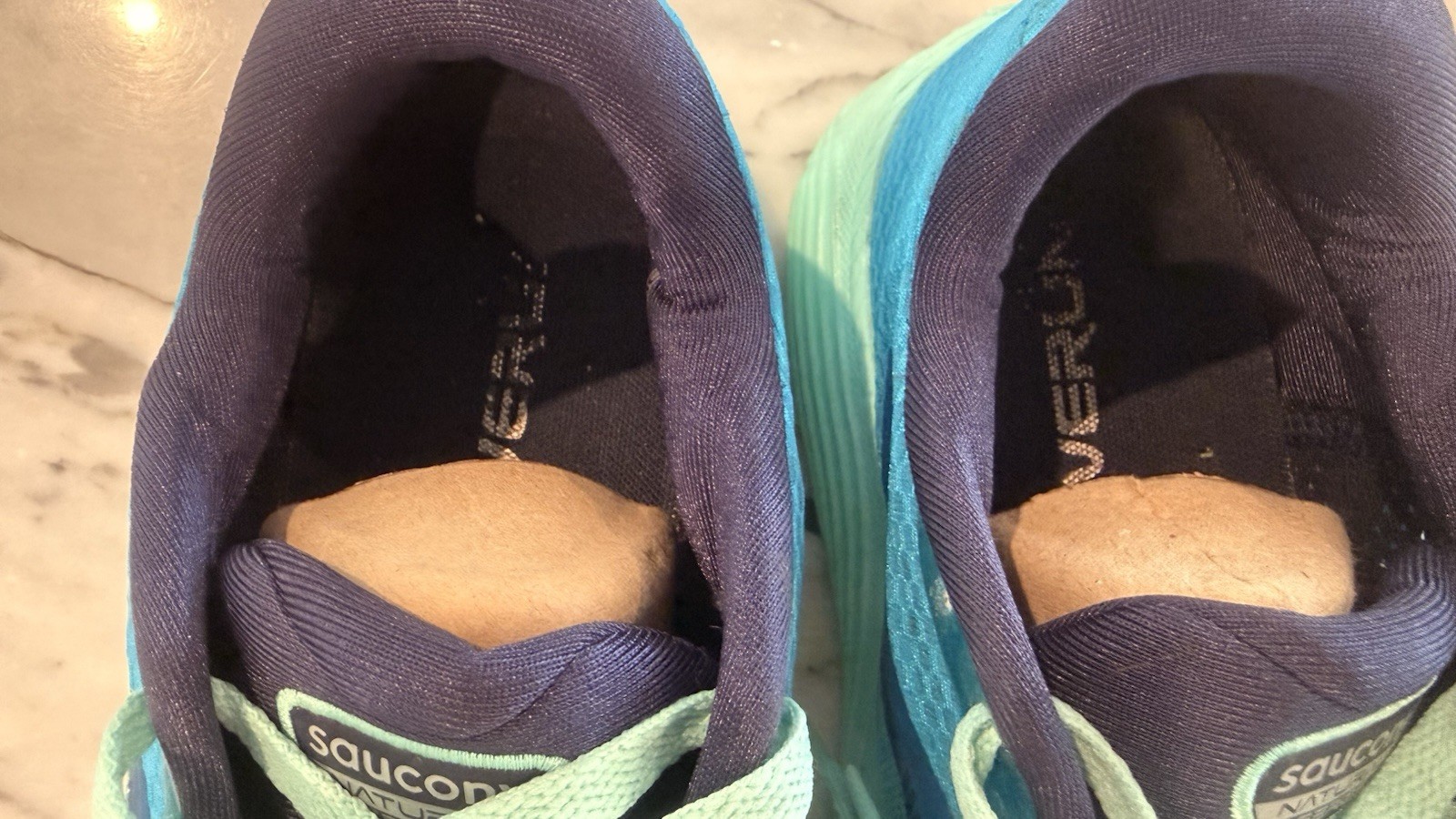 Saucony Kinvara Natural Series Women’s Lace-Up Low Top Sneakers Blue/Green