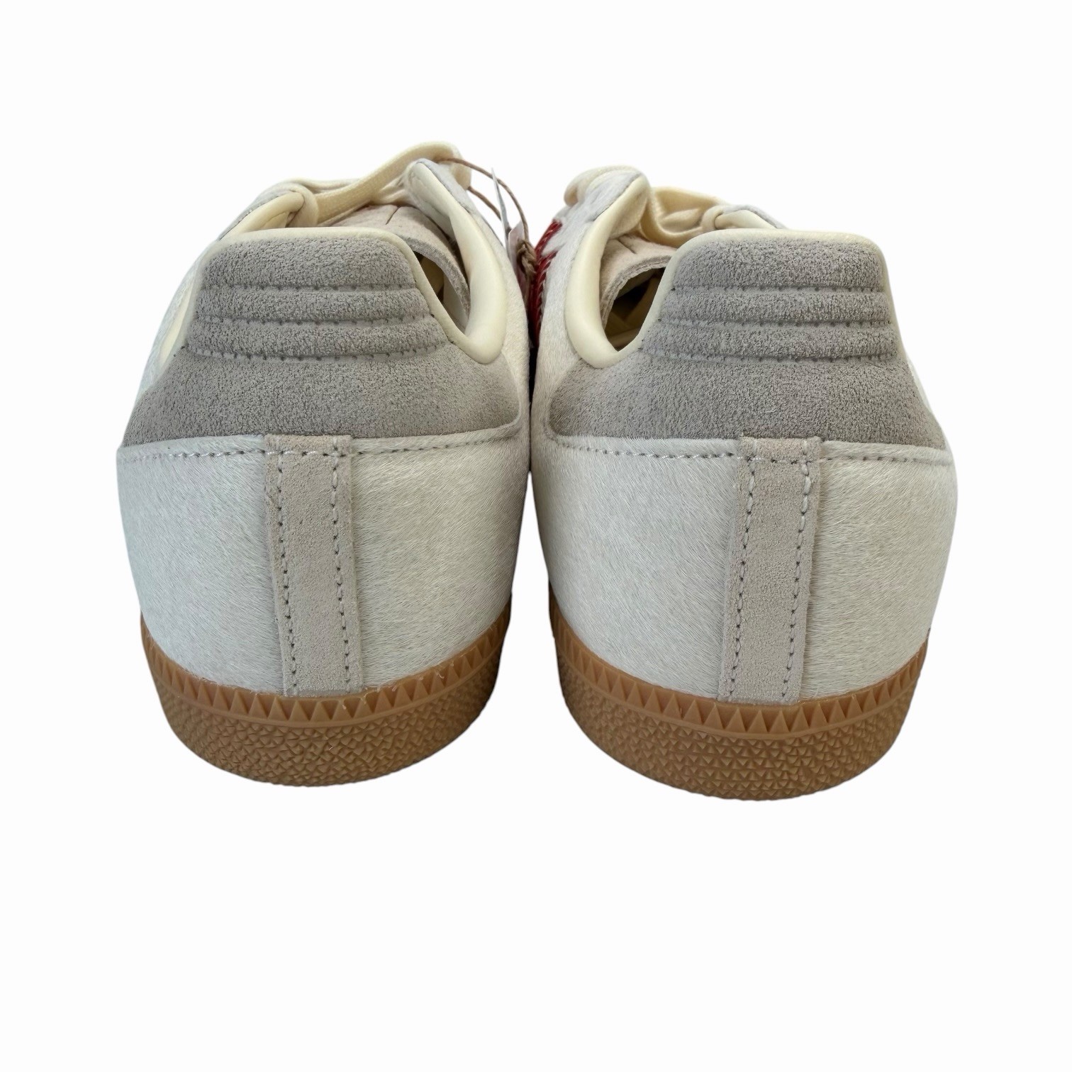Adidas Samba OG Cow Fur Wonder Beige White Scarlet Shoes JS3935 Women’s Sz 7-10