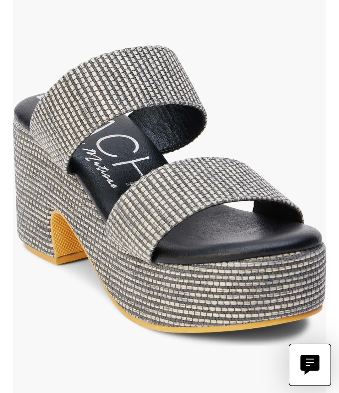NIB Ocean Ave Platform Sandal Size 9M In Black Multi By Beach By Matisse