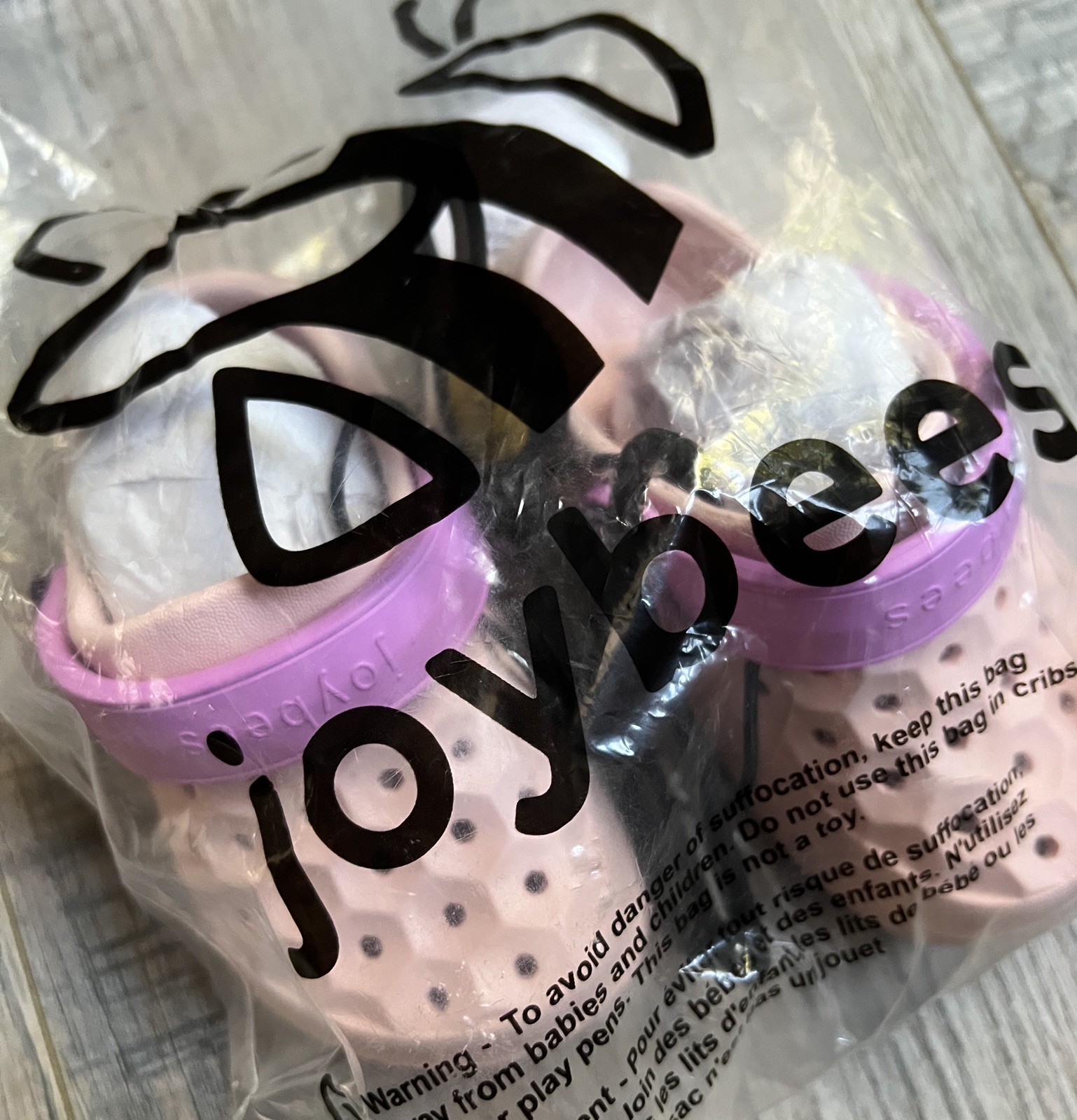 Joybees Active Varsity Clog Sandals Pale Pink/Orchid Kids Girl Size 5/5.5 **NEW*