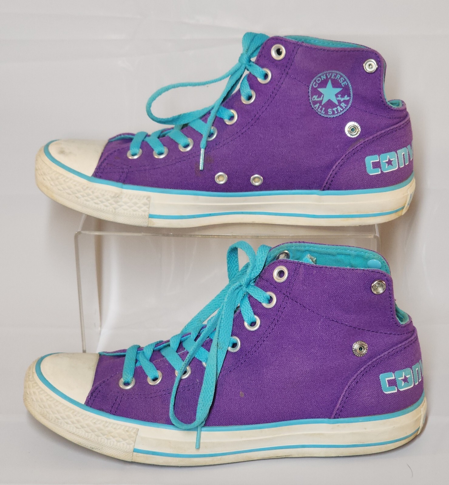 Converse All Star Snap Low Top Size 9.5 Teal and Purple (men’s size 7.5)