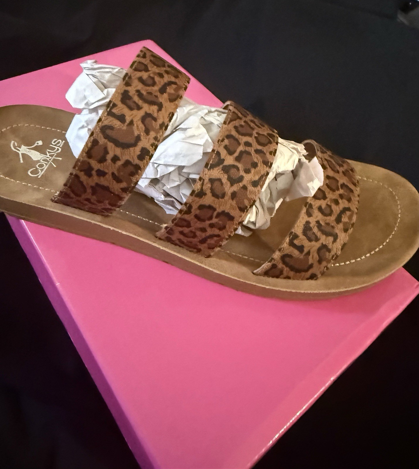 Woman’s sandals Leopard Print SZ12 Fits Like Sz10 RUNS SMALL AND NARROW