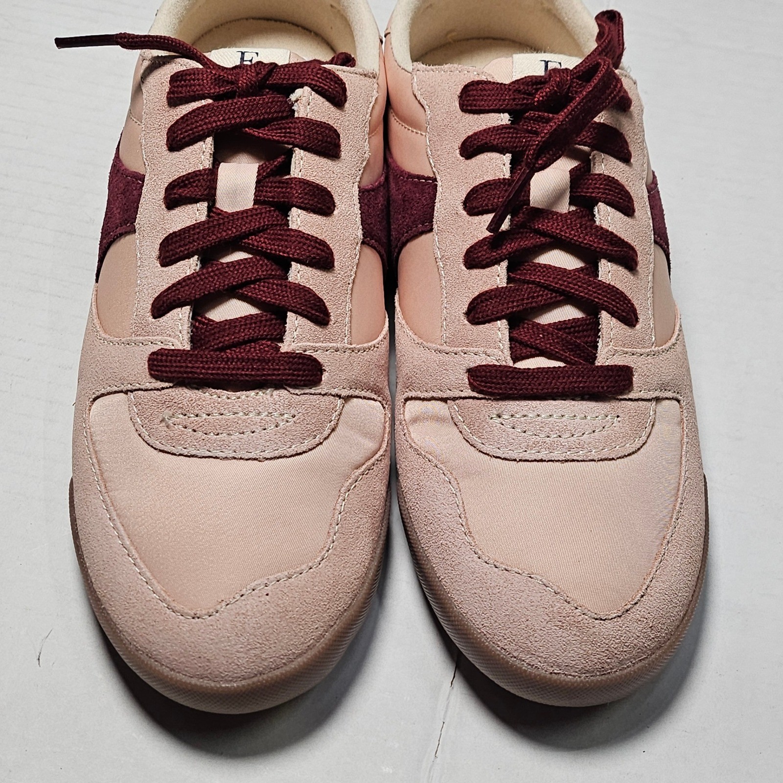 ED Ellen DeGeneres Ellert Peony Pink Suede Low Top Sneakers Size 6.5