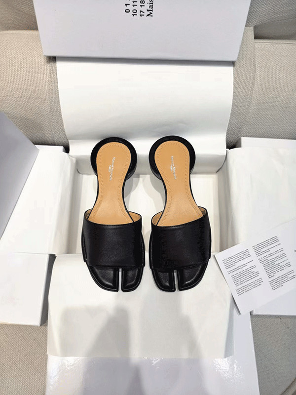 NEW Women’s Margiela Women’s Split Toe Mule French Chunky Heel Retro Open Toe