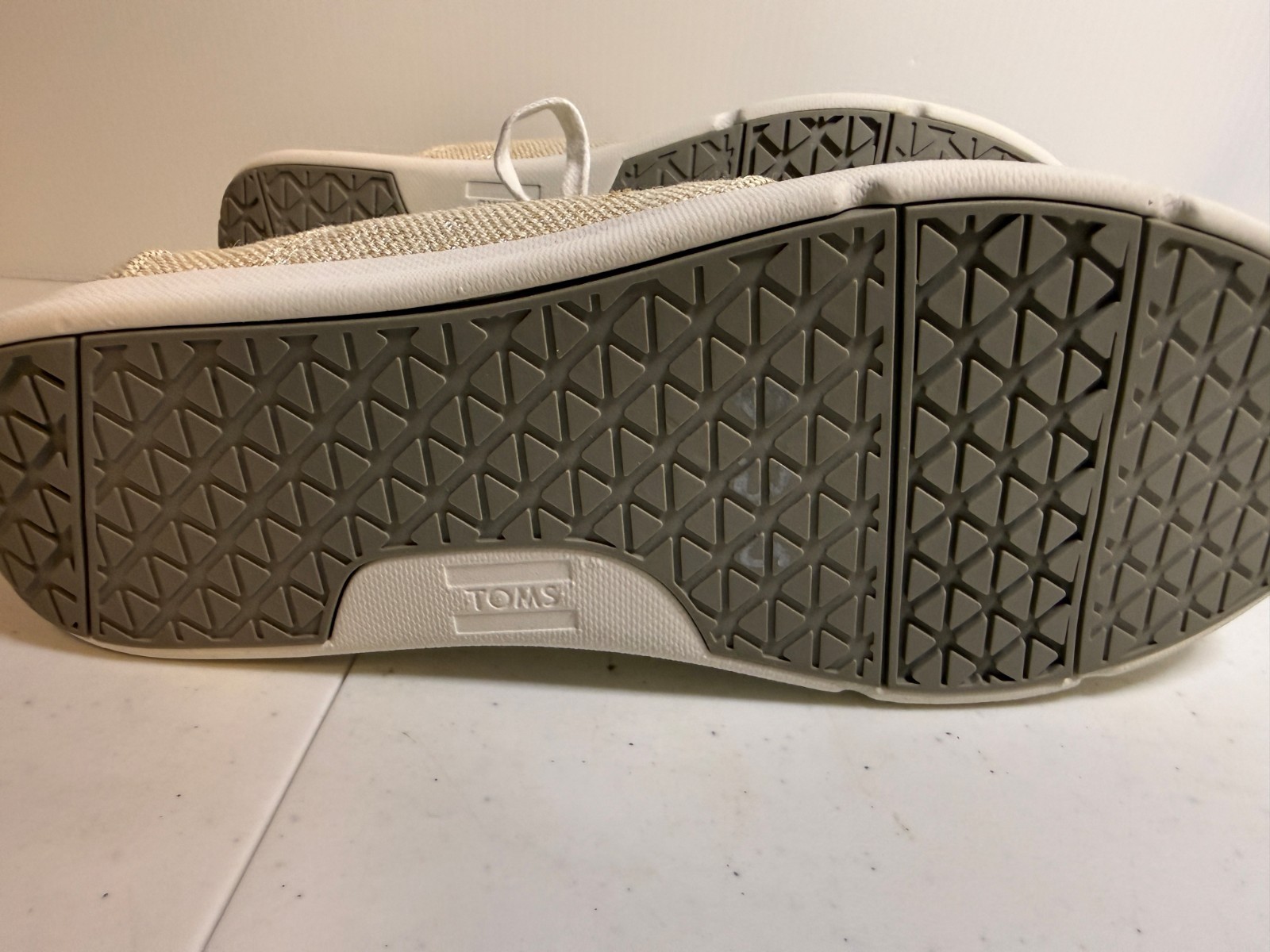 TOMS Womens Del Rey Natural Metallic Jute Lace Up Shoes NWT New – 6.5