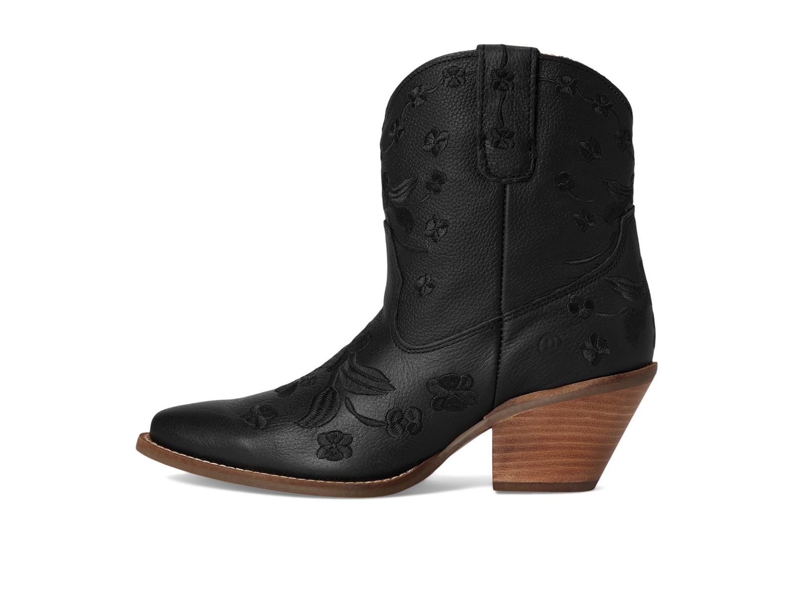 Womens Sweetheart Floral Embroidered Snip Toe Casual Boots Ankle Mid Heel 2-3…