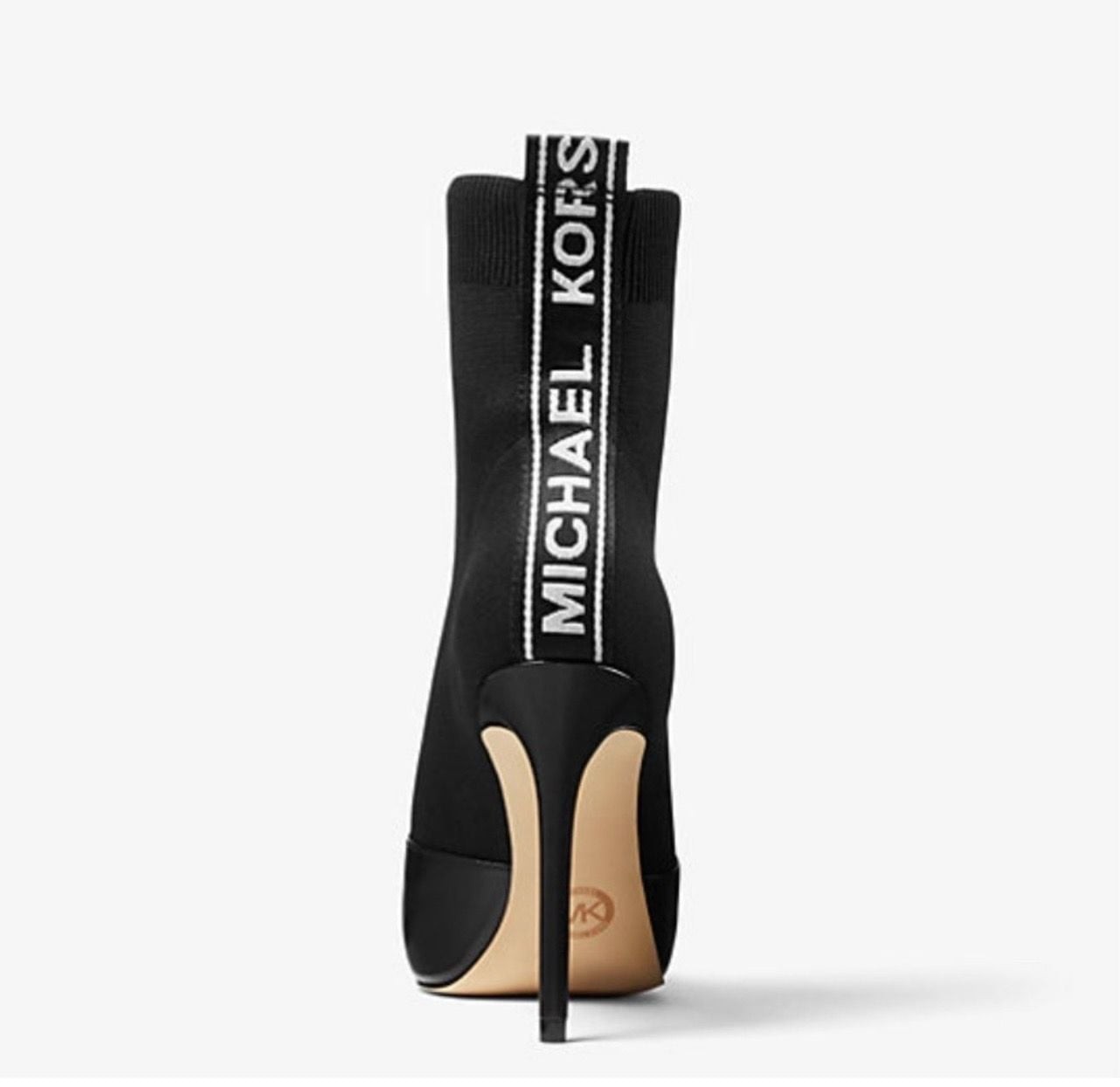 Michael Kors Vicky Knitted Sock Ankle Boots with Logo Tape