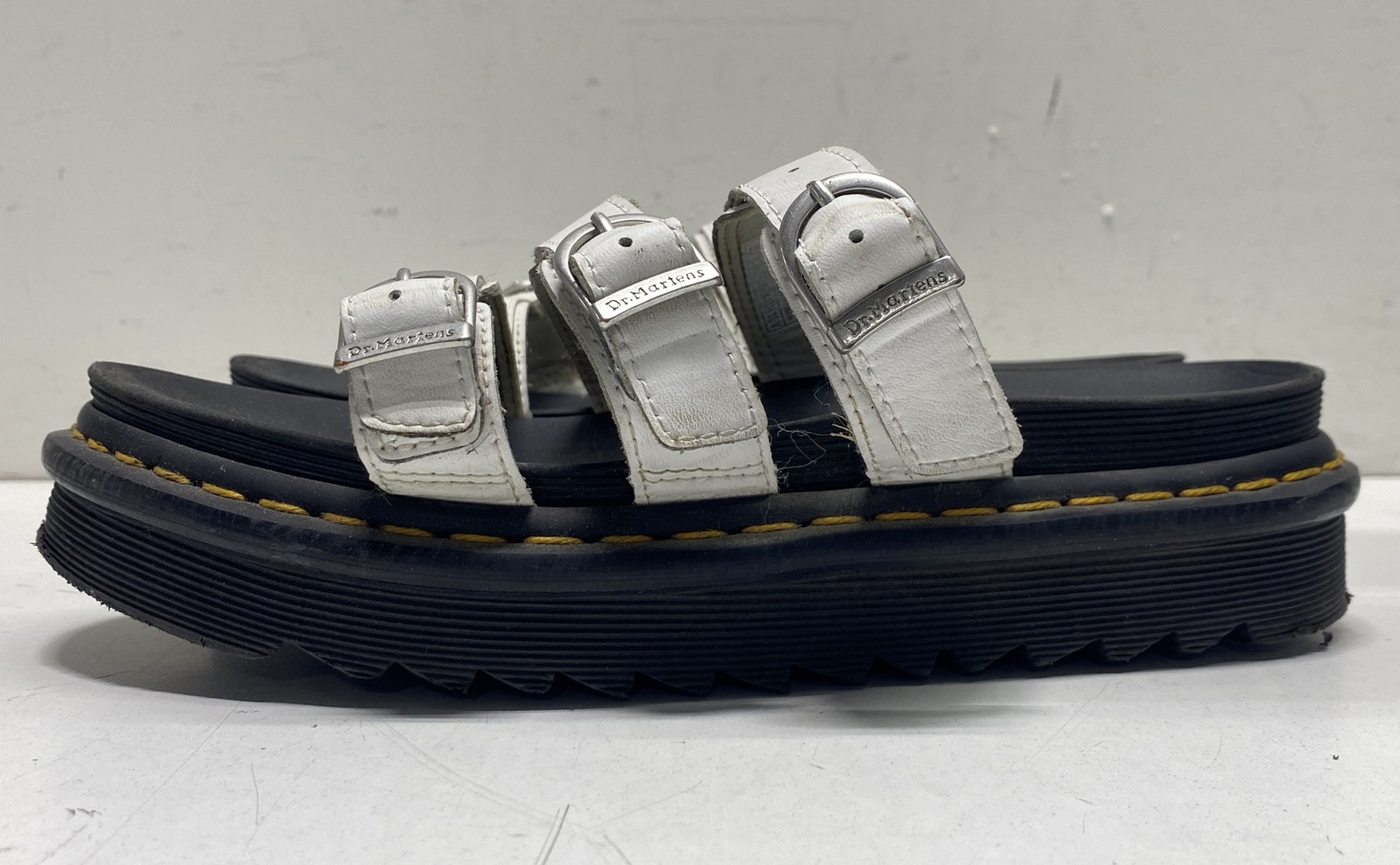 Dr. Martens Blaire White Leather Platform Strappy Sandals Women’s Size 8