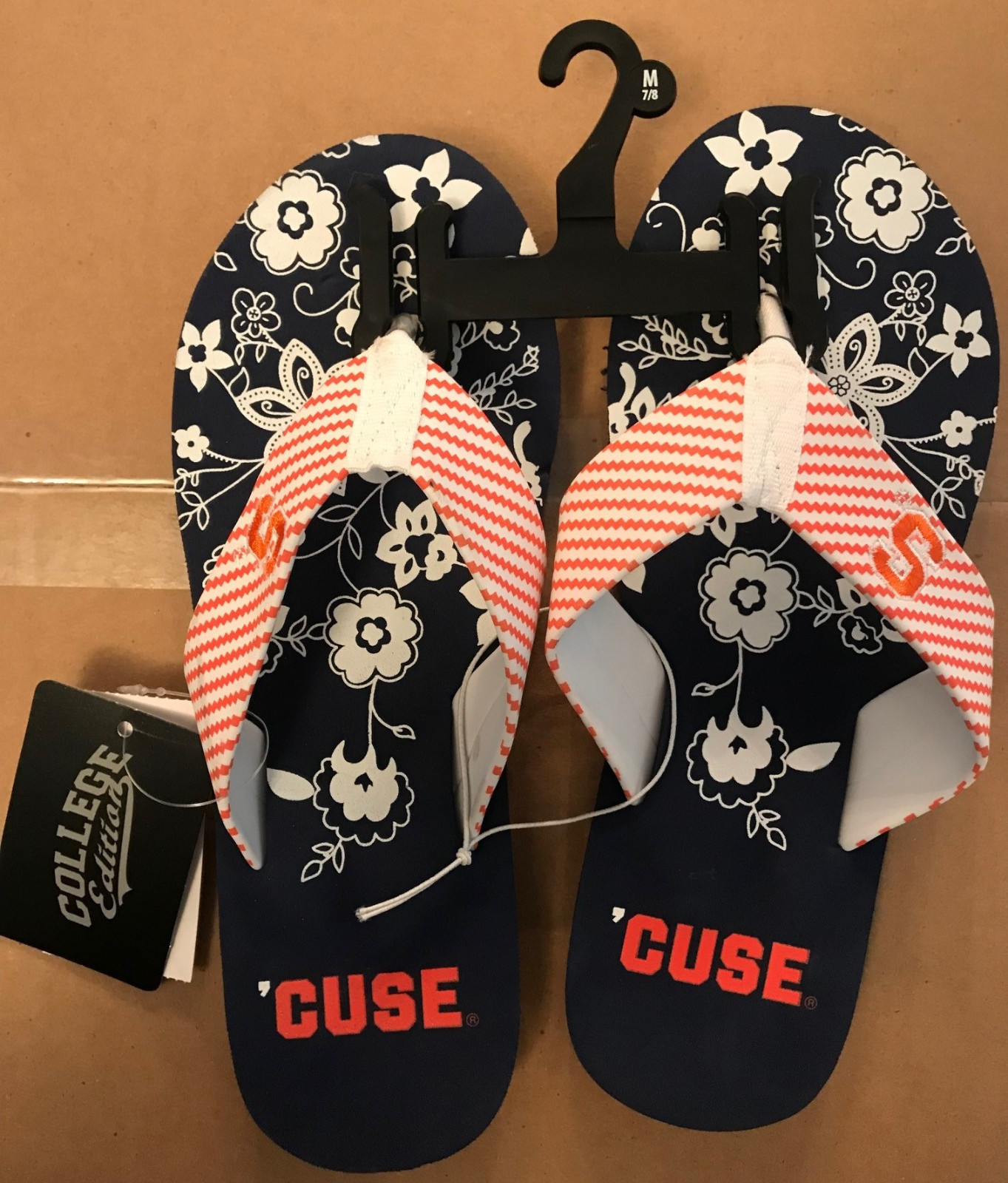 Syracuse University College Edition – Women’s Flip Flop Thong Sandals – Stripes