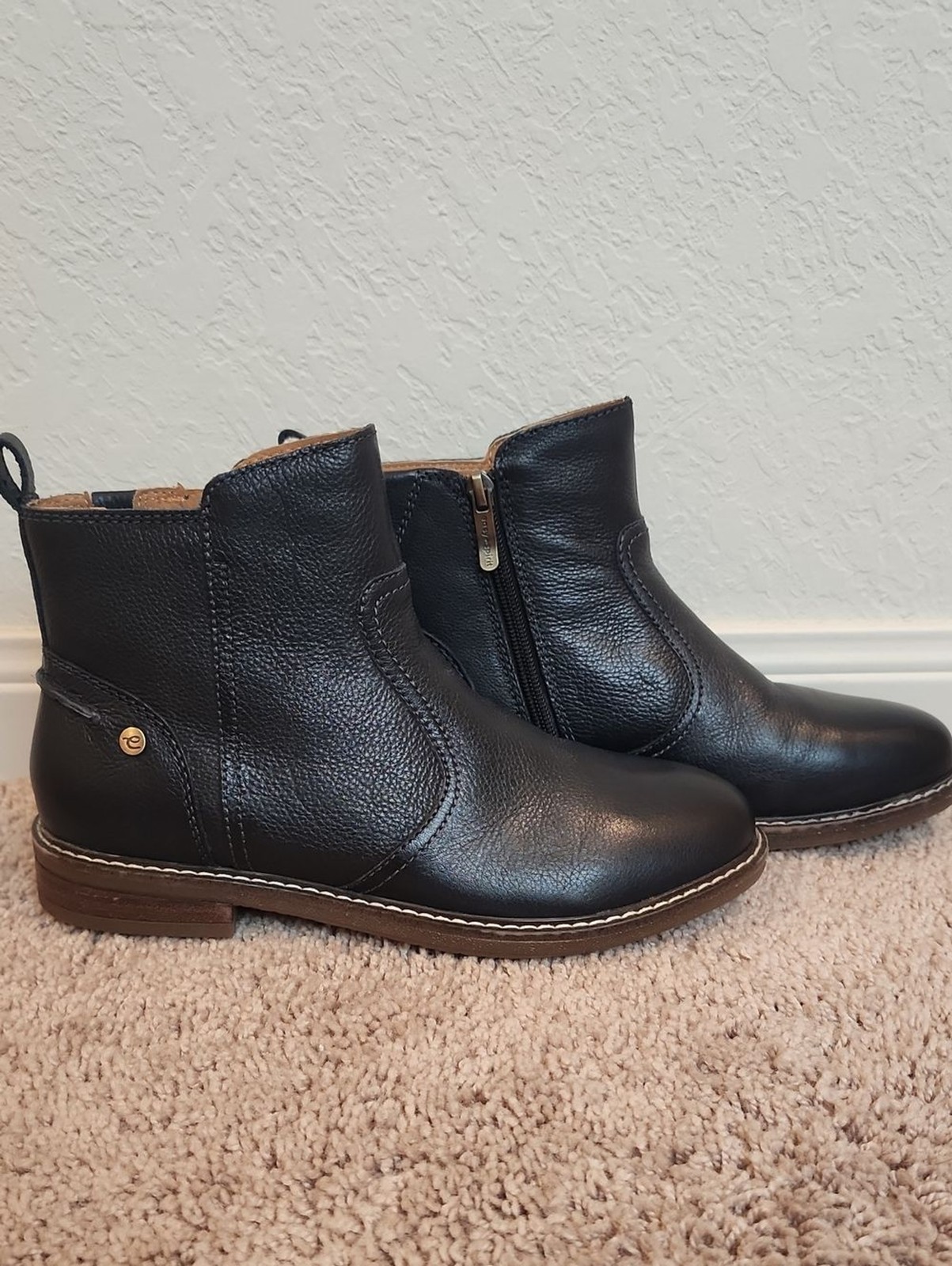 Easy Spirit Juna Women’s Leather Ankle Boots 7.5M Dark Navy Blue
