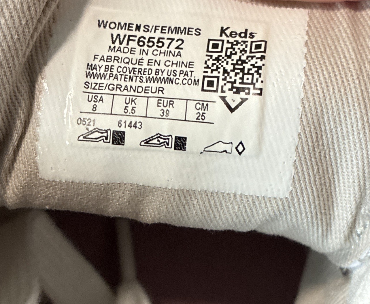 Keds Women’s Knit Low Top Lace-Up Sneakers Gray/White Rubber Sole WF65572