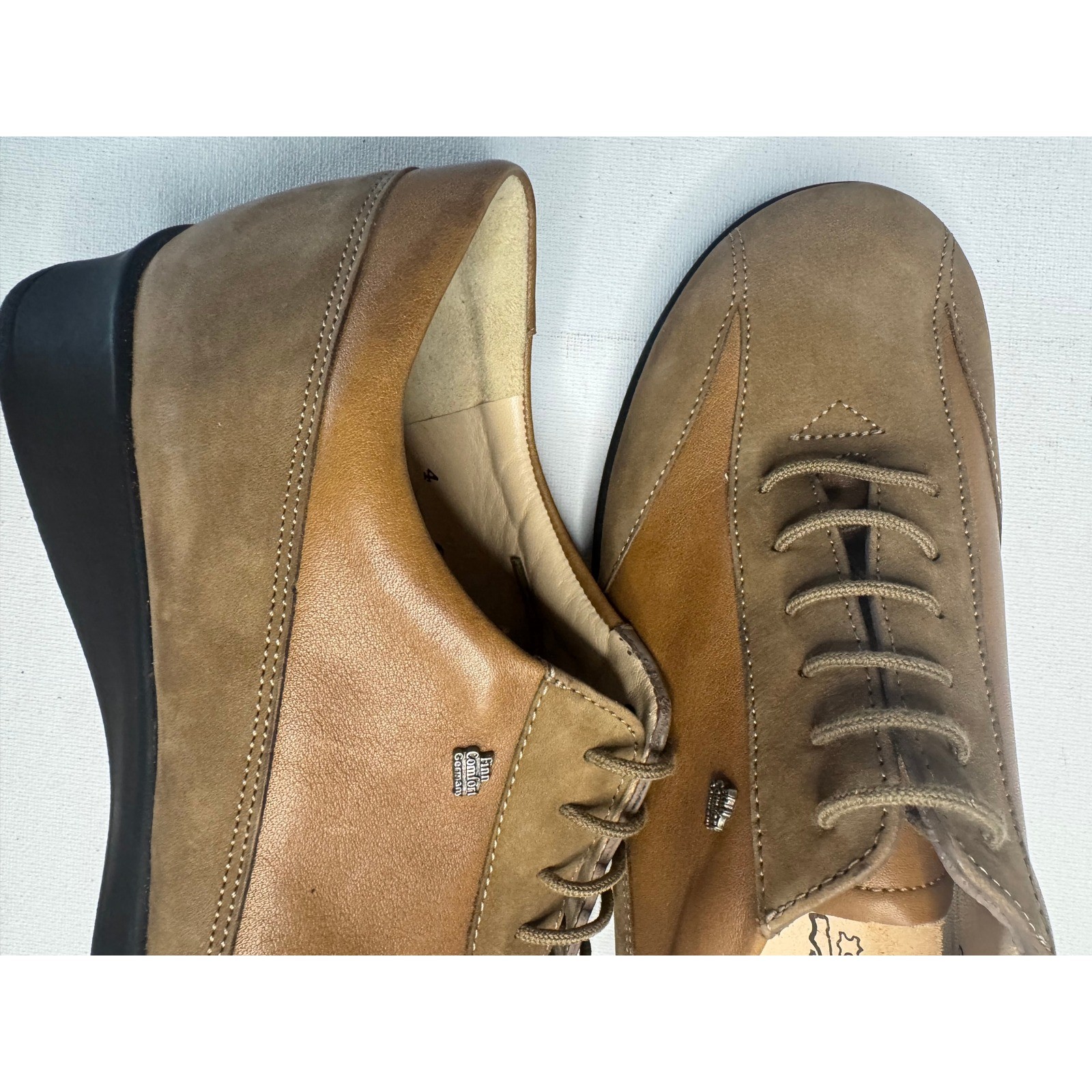 Finn Comfort 6059 Womens Leather Lace Up Oxford Tan Made in Germany UK 4 US 6.5
