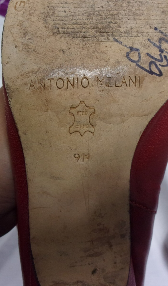 DESIGNER ANTONIO MELANI GLOVE FIT ZIP POINTED TOE HEEL RED BOOTS WOMEN’S 9M