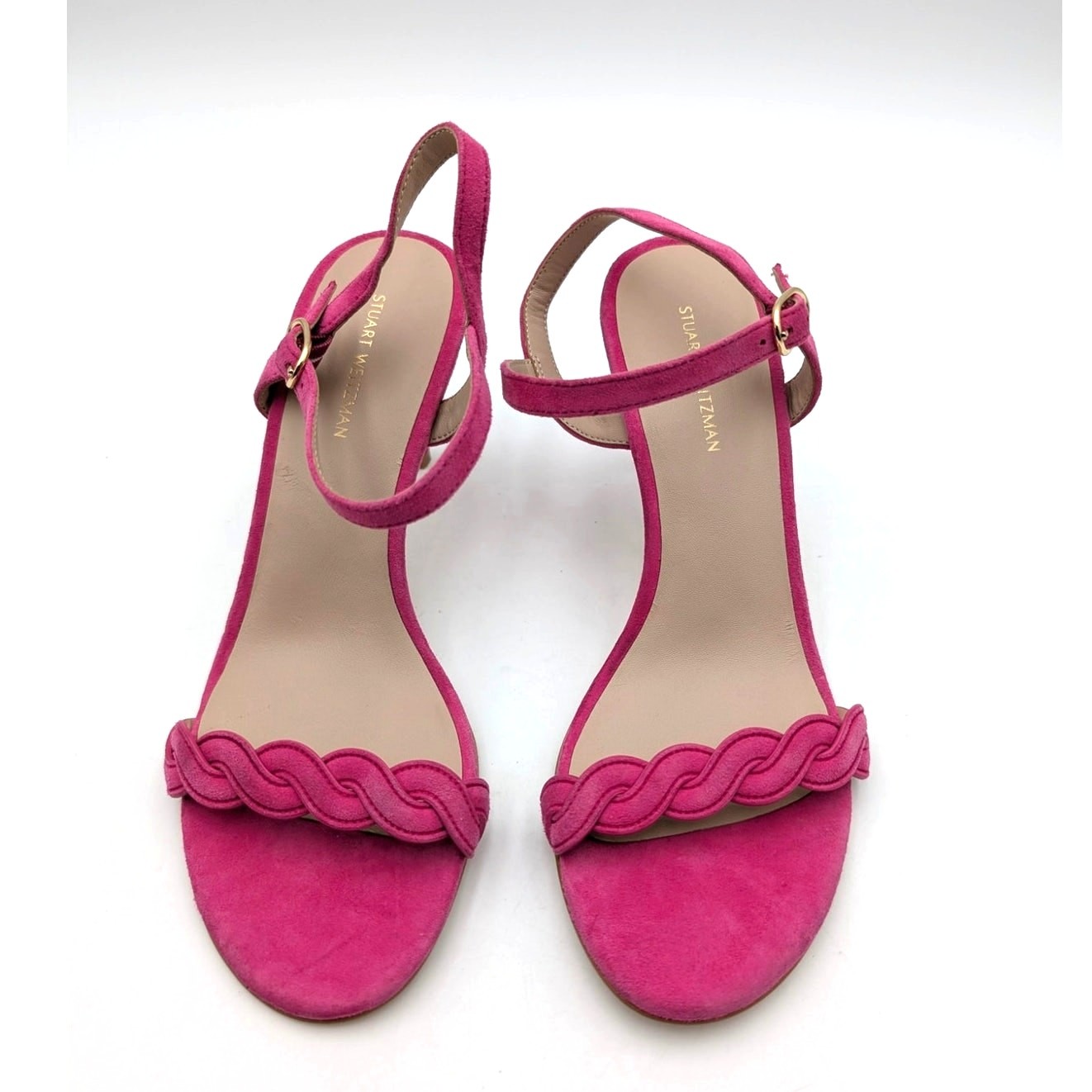Stuart Weitzman Dancer Twistie 100 Suede Sandal Women’s Pink Size US7.5 EU38