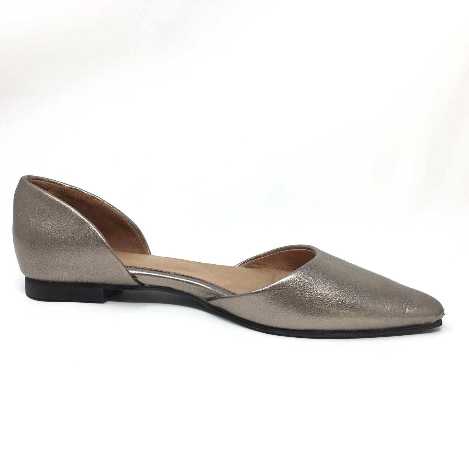 J Jill Ida D’Orsay Flats Loafers Shoes Womens Size 6 Gold Leather Slip On