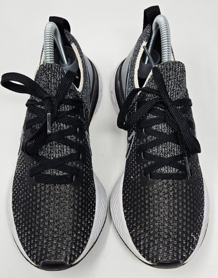 Nike React Infinity Run Flyknit 3 Black Grey Athletic Running Shoes Women’s Sz 8