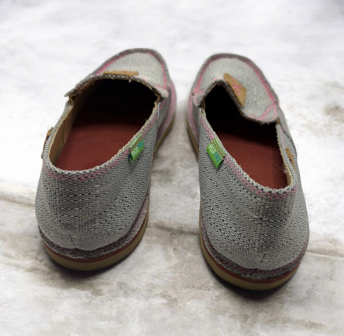 Twisted X Shoes Slip On Women’s 8.5M Eco Friendly Gray Pink Trim