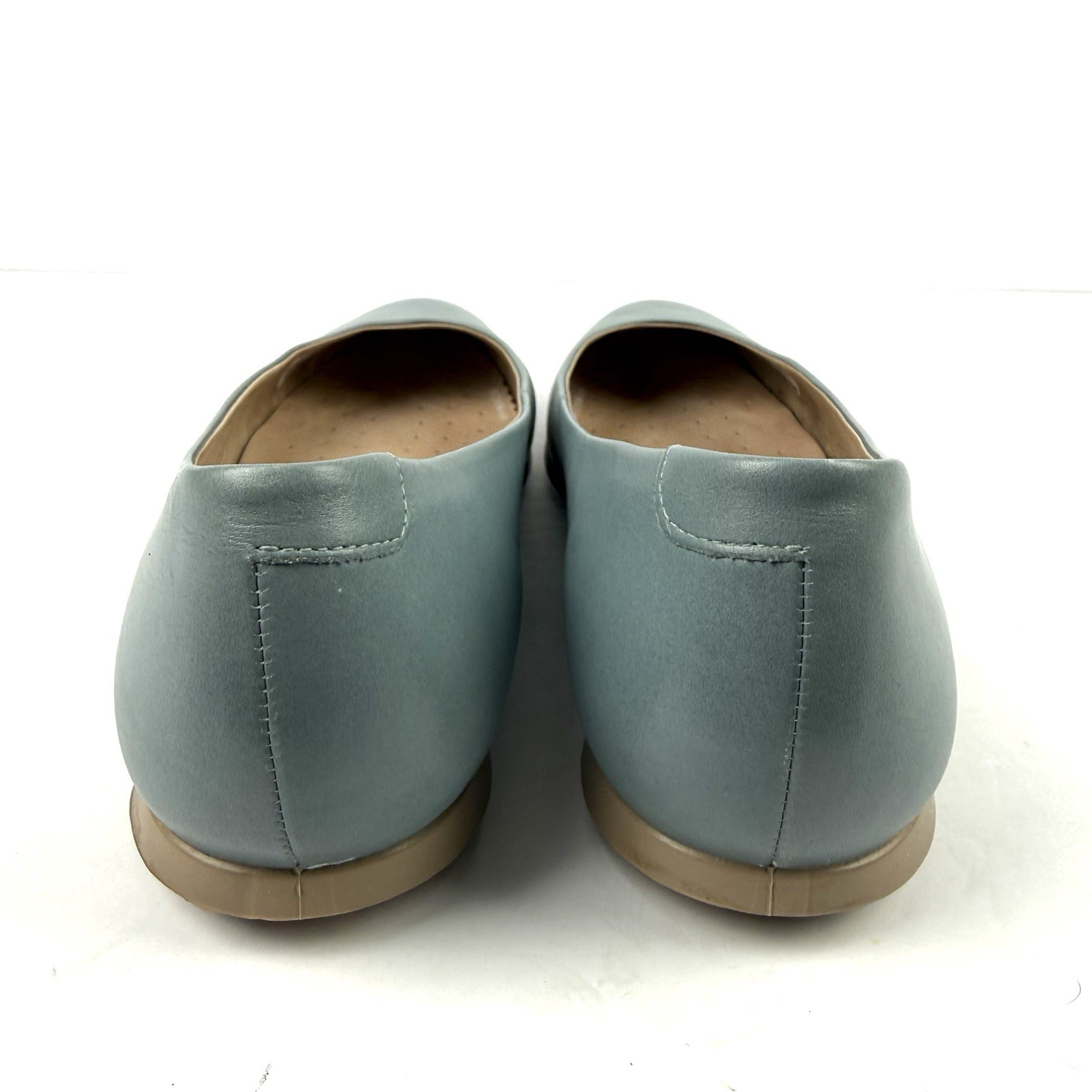 ECCO  Touch Ballerina Flats Slate Faded Blue Slip On Shoes Comfort Womens