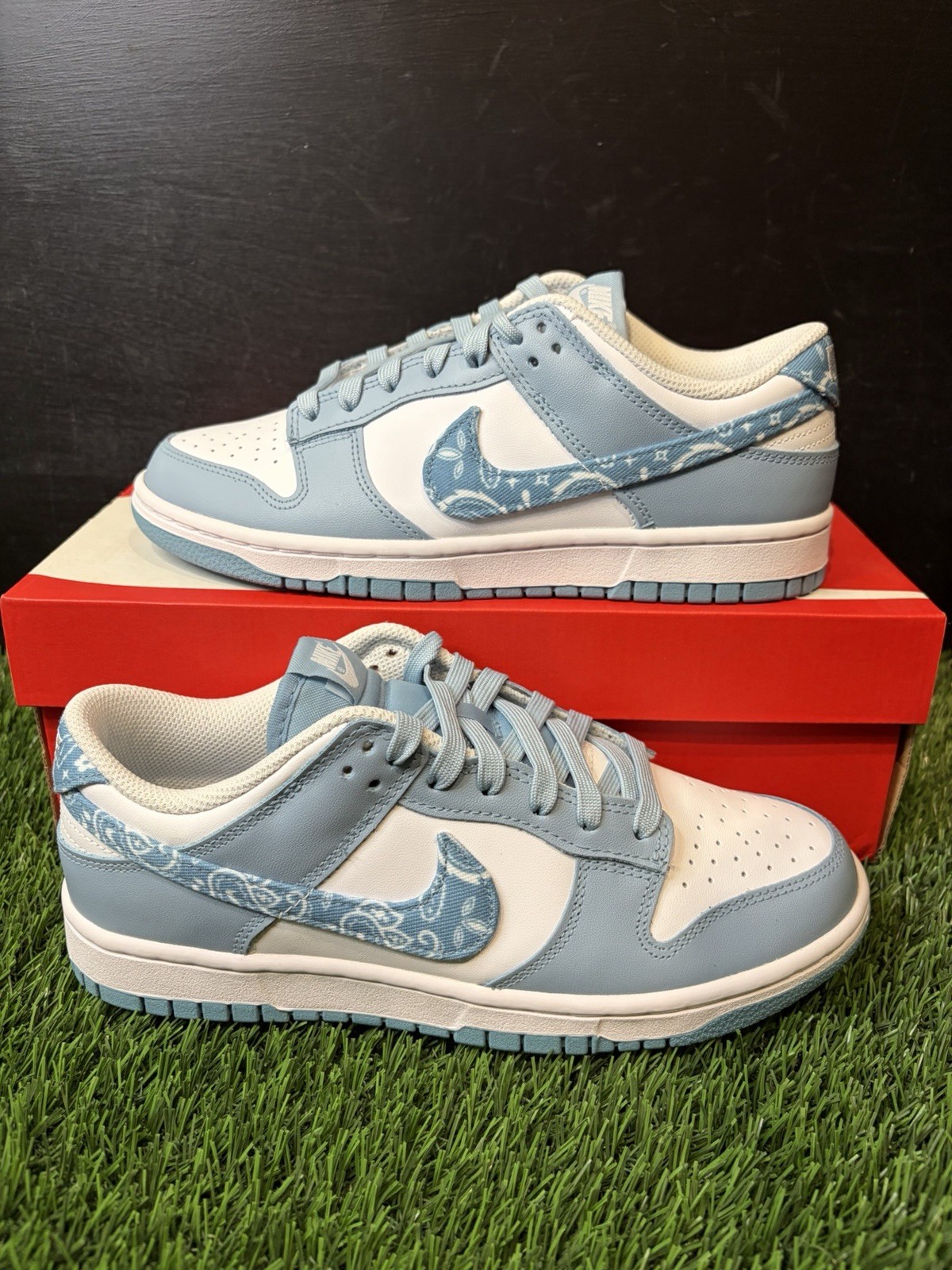 Size 8.5 – Nike Dunk Low Blue Paisley W