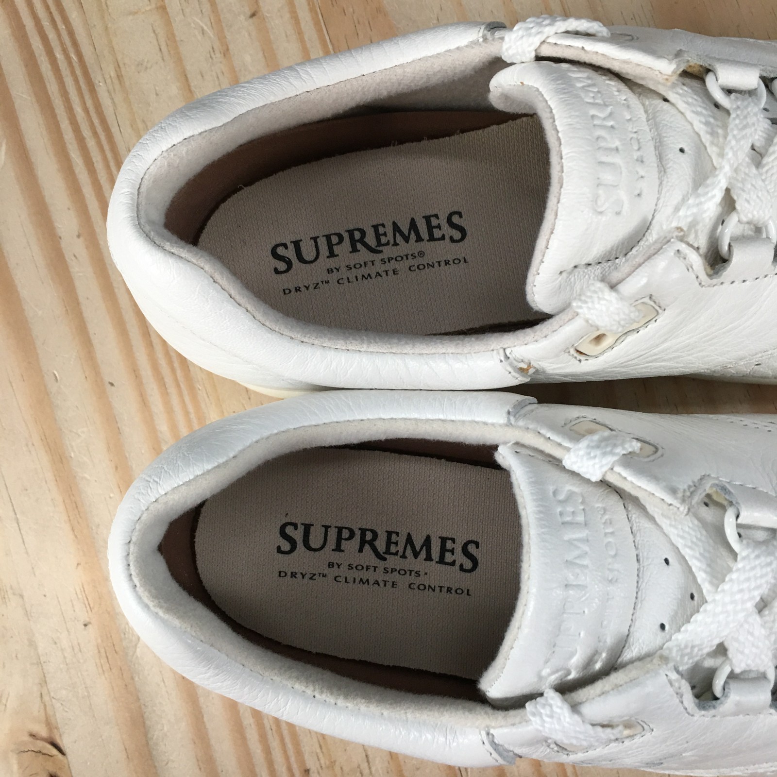 Supremes by Softspots Marathon Shoes Womens 7.5 M Sneakers 122404 Lace Up White