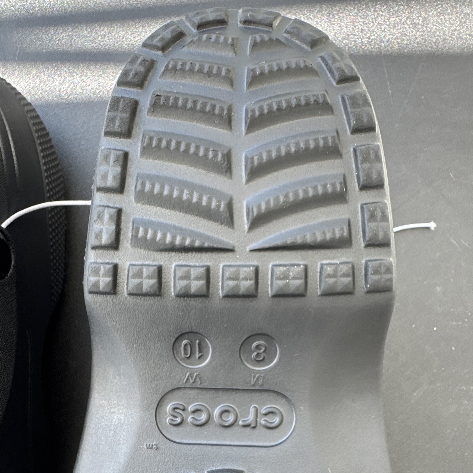 Crocs Women’s Black Mary Jane Platform Sandals Buckle Strap Plastic Logo