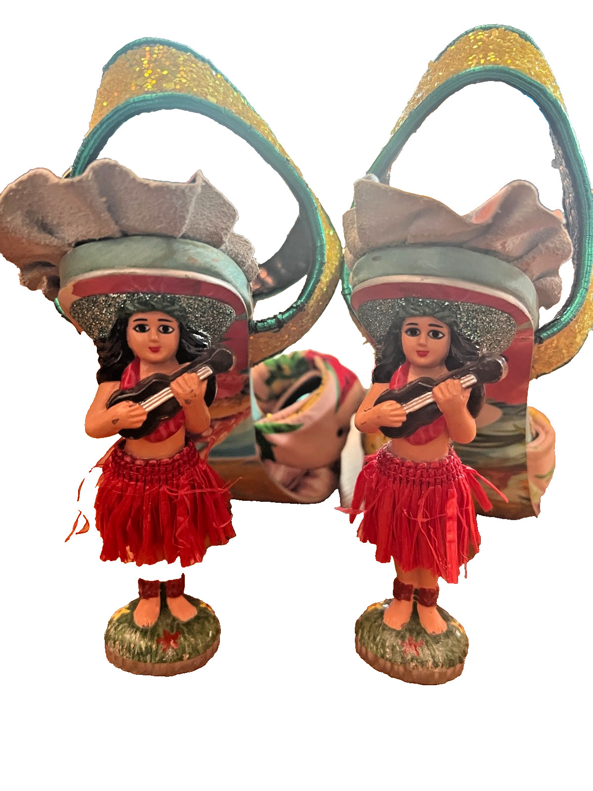 Irregular Choice EU37 Hula Girl, Hono Lulu Red Hula Skirt Aloha Hula Collection