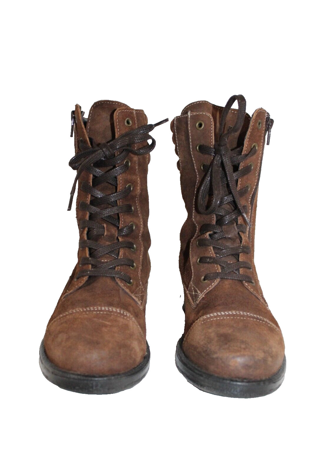 Taos Women’s Renegade Lace-Up Brown Boots Cap Toe Comfort Size EU 41 US 10-10.5