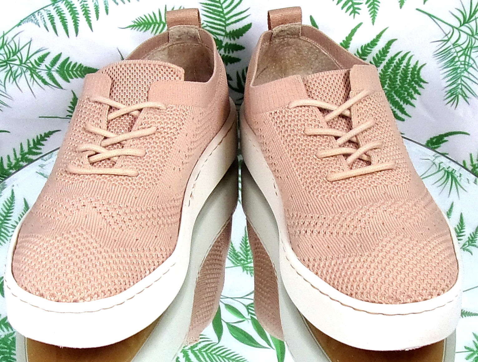 BORN SUNBURST PINK BLUSH FABRIC SNEAKERS SLIP ONS COMFORT SHOES US WOMENS SZ 7 M