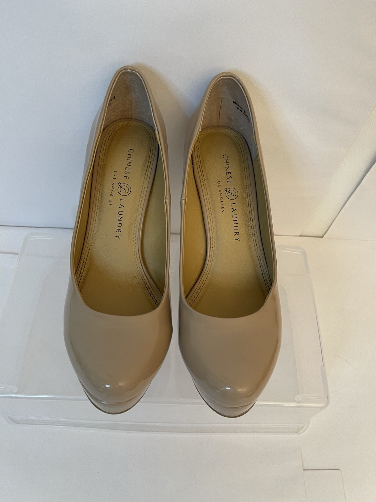 Chinese Laundry Women’s Nude Beige Dress Shoes Size 9.5 Stilettos Platform Heels