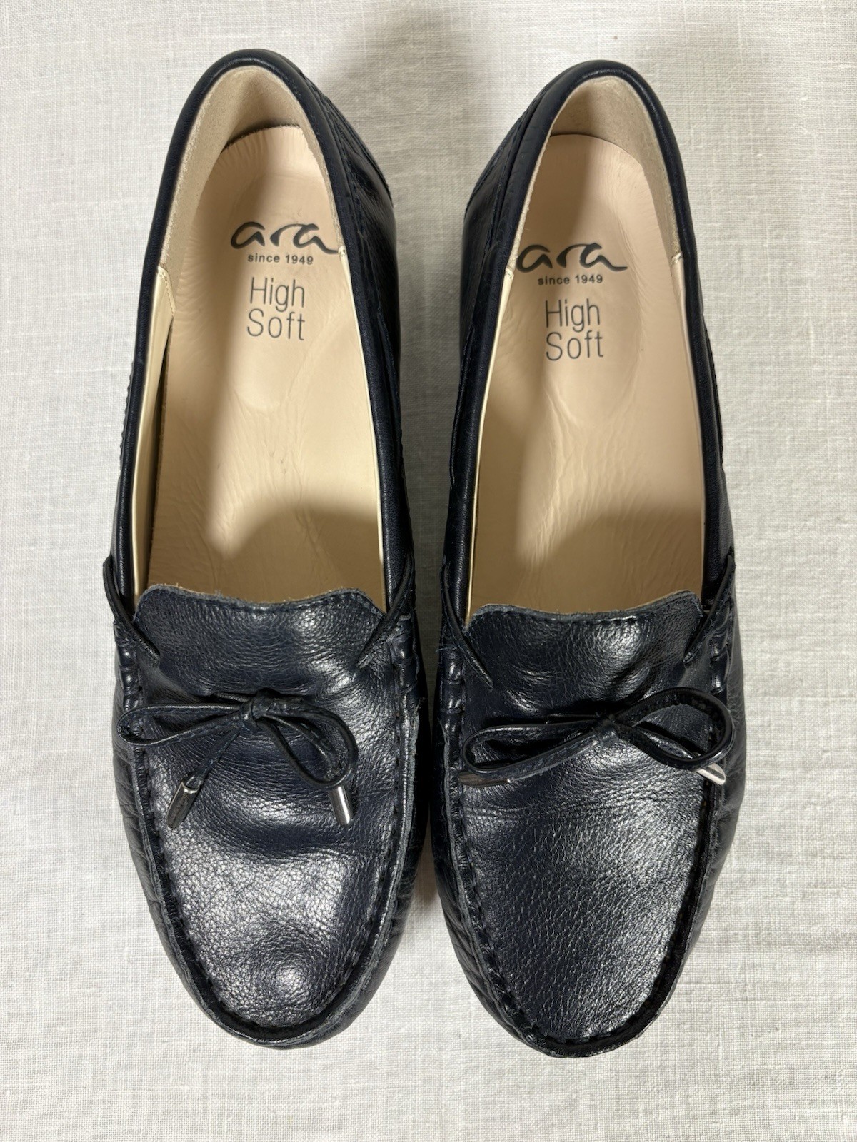 Ara Women’s Amarillo Driving Moccasin Leather Loafer, Navy Size 7 US