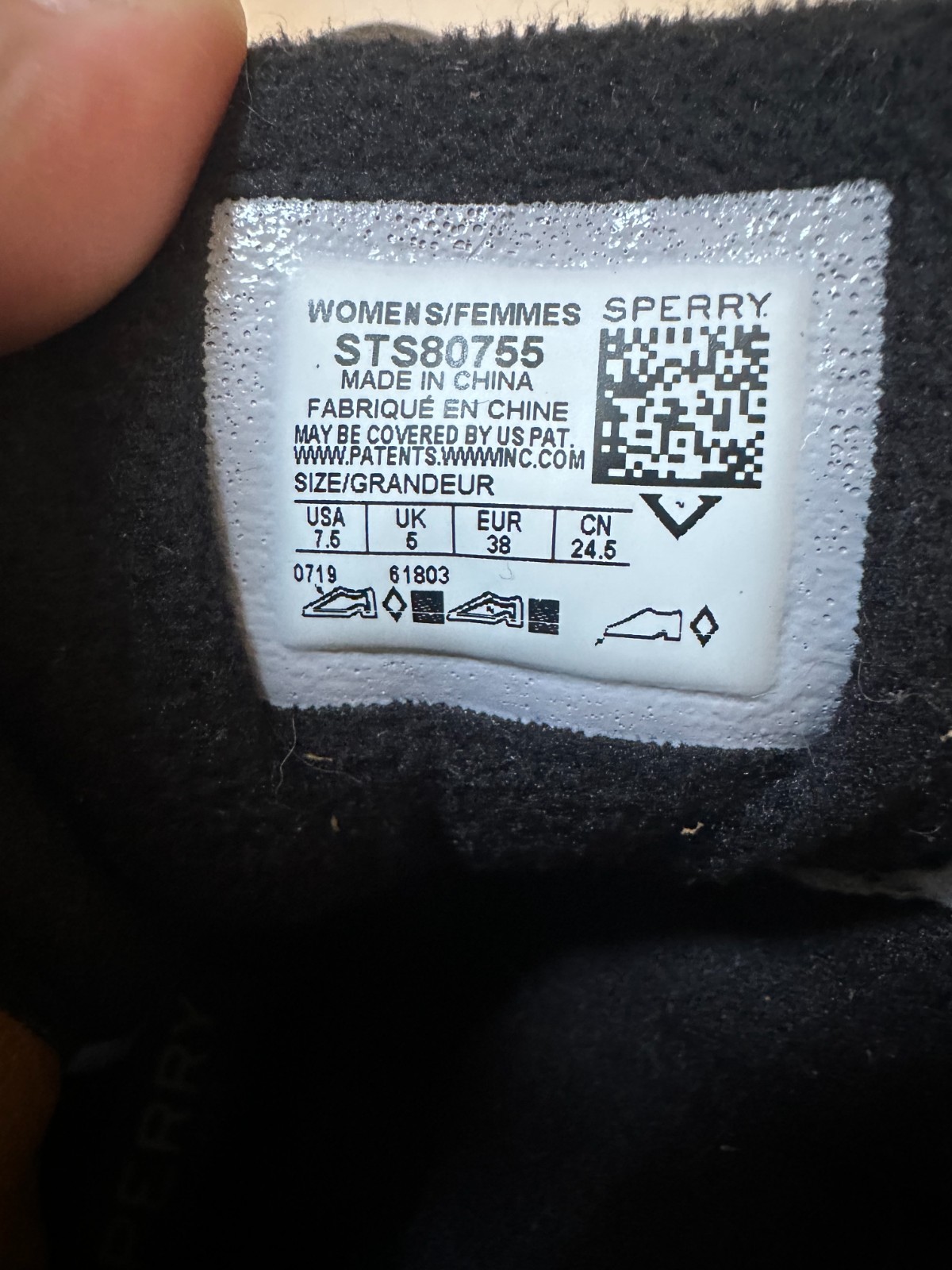 Sperry Woman’s Saltwater Core Duck Boots in Black with a Quilted Textile Shaft