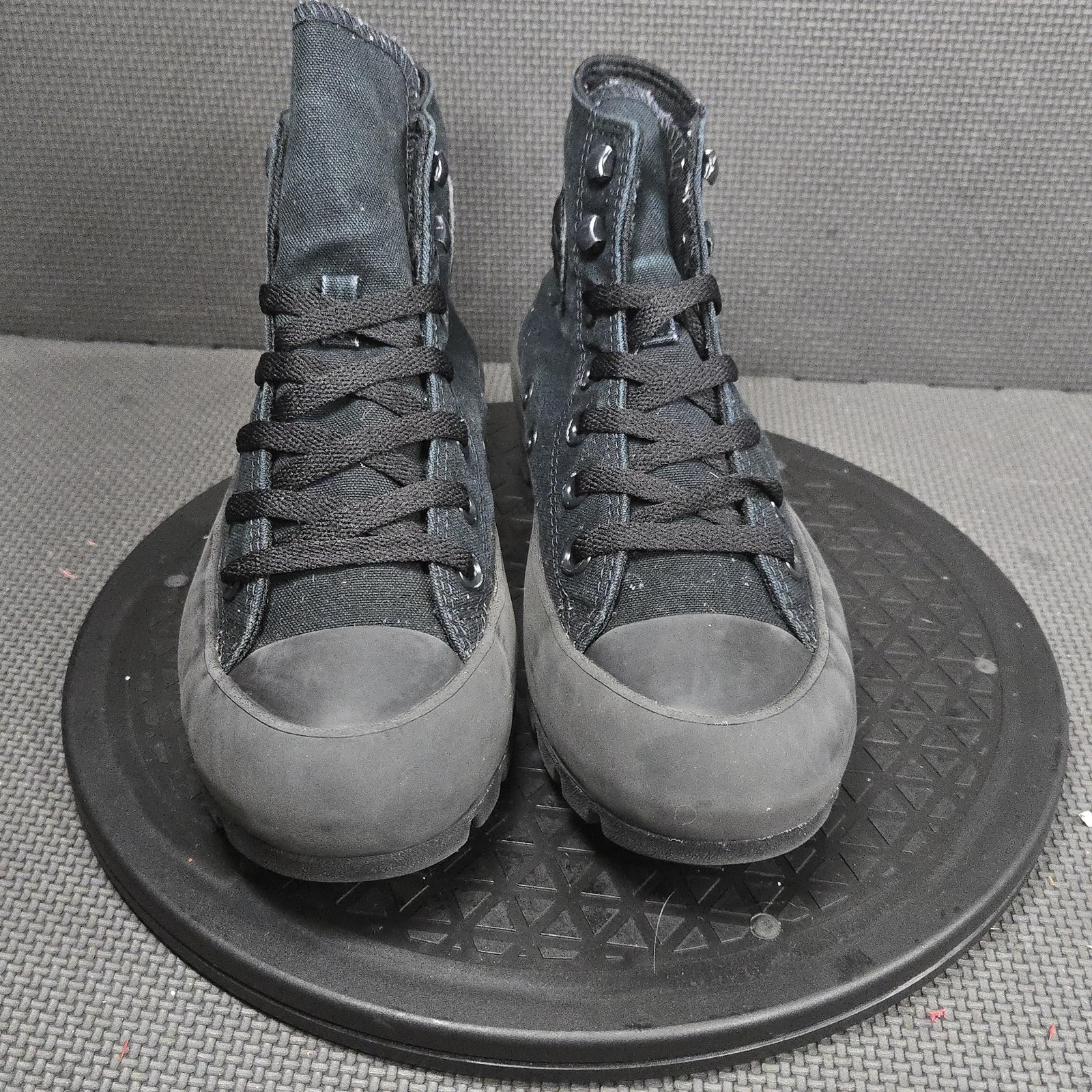 Converse Shoes Womens Size 7 Black Canvas Lugged Combat Ankle Lace Up Sneakers