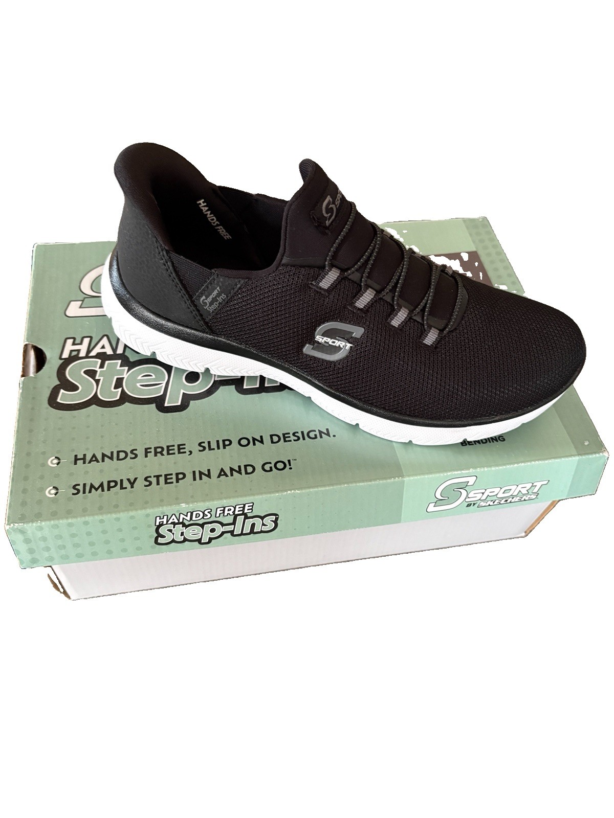 Skechers S Sport Hands Free Step-In Syrka Slip-On Memory Foam Sneaker New 6.5