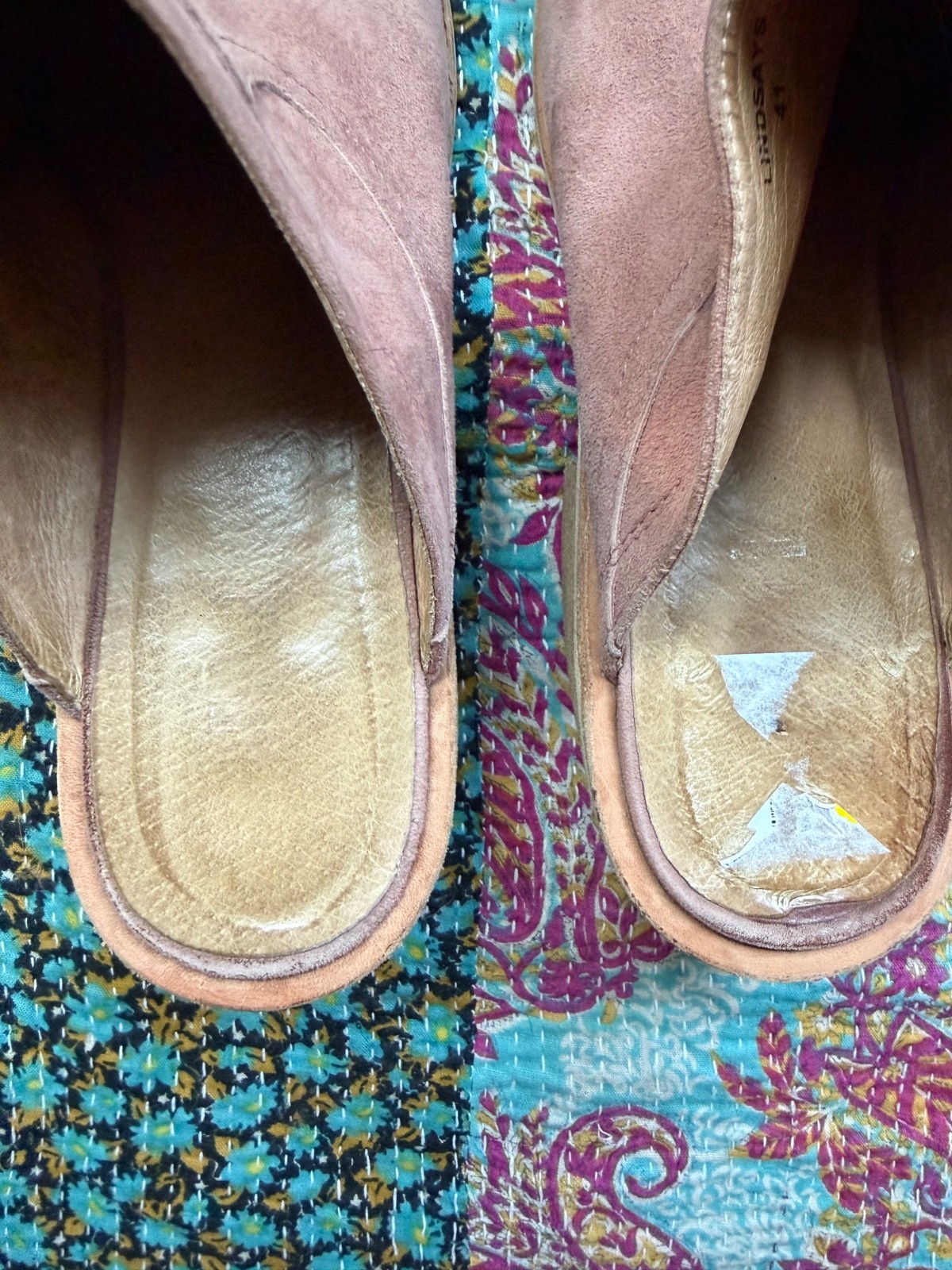 Anthropologie Silent D Women 41 Dusty Pink Lindsays Suede Mules Boho Heels