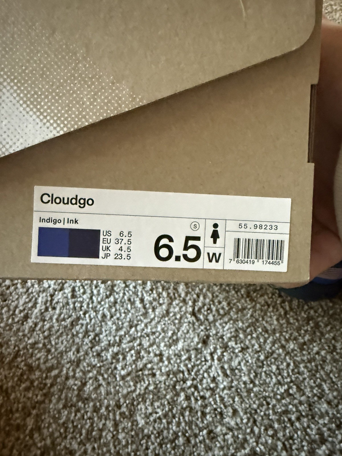 ON Running Women’s Cloudgo Shoes Indigo/Ink Size 6.5